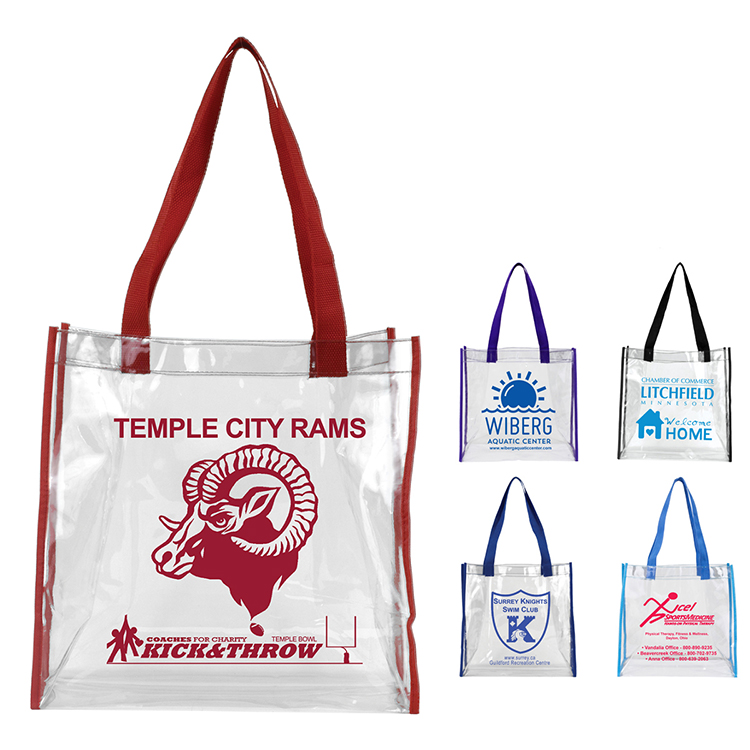 Clear Vinyl Stadium Compliant Tote Bag (Stadium Compliant) 